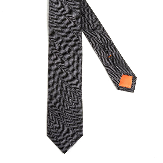 Seidenkrawatte 6,5cm grey fantasie