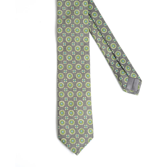 Baumwoll Krawatte 6,5cm green fantasie