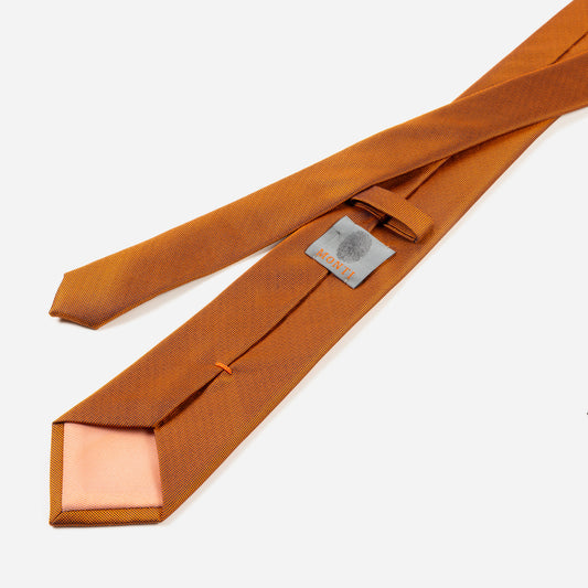 Monti-Krawatte-VALERIO-Seide-Oxford-Gewebe-Business-Formal-Festlich-Anzug-orange-2000-2