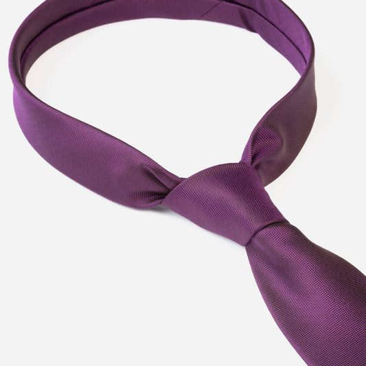 Monti-Krawatte-VALERIO-Seide-Oxford-Gewebe-Business-Formal-Festlich-Anzug-dunkel-lila-3002-3