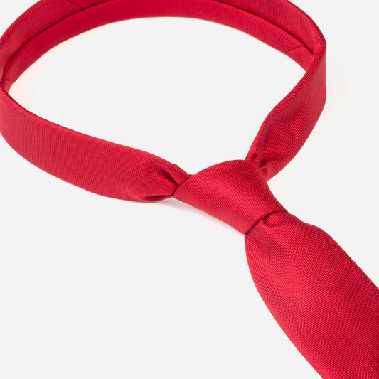 Monti-Krawatte-VALERIO-Seide-Oxford-Gewebe-Business-Formal-Festlich-Anzug-rot-5200-2