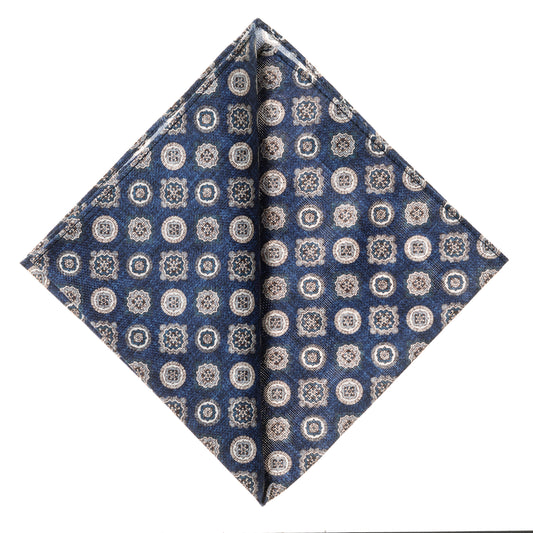 Ziertuch 30 x 30cm navy fantasie