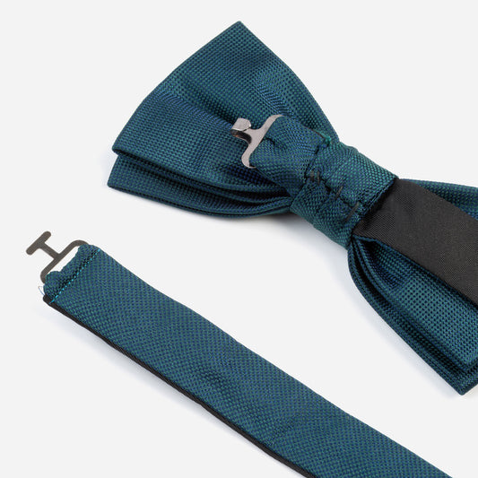 Monti-Fliege-Schleife-VALENTINO-Seide-Oxford-Gewebe-Business-Formal-Festlich-Anzug-grün-tanne-4001-3