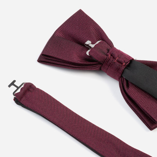 Monti-Fliege-Schleife-VALENTINO-Seide-Oxford-Gewebe-Business-Formal-Festlich-Anzug-bordeaux-5000-3