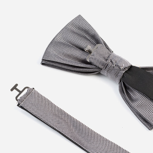 Monti-Fliege-Schleife-VALENTINO-Seide-Oxford-Gewebe-Business-Formal-Festlich-Anzug-silber-9300-3