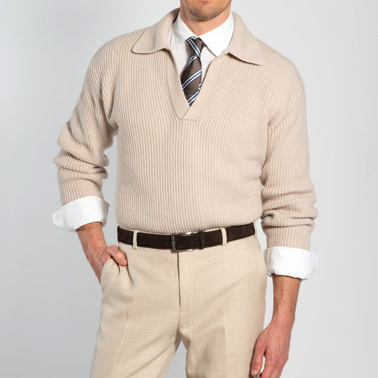 Monti-Krawatte-THOMA-Camel-Seide-Streifen-Business-Formal-Festlich-Anzug-Gürtel-Montreal-braun-Ledergürtel-6110-3