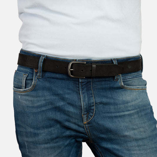 Monti-Amarillo-Leder-Guertel-Herren-Genarbt-Jeans-Casual-9000-pic4